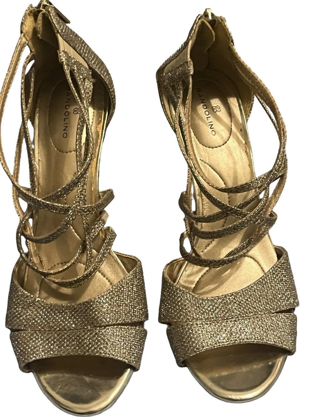 Bandolino Marlisa shoes dress sparkle gold women's 7.5 Whimsicle fairy glitter